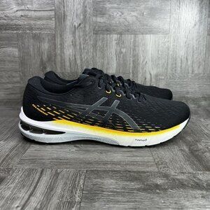 Asics Gel Persue 8 Men's size 12 Black Yellow Mesh Running Shoes 1011B577
